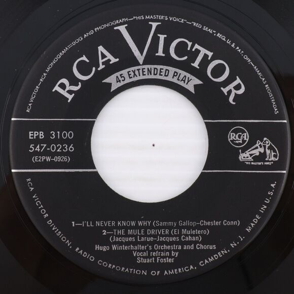 Hugo Winterhalter Orchestra & Chorus – Magic - 1953 2x 45 rpm EP Record EPB-3100 - Picture 7 of 16
